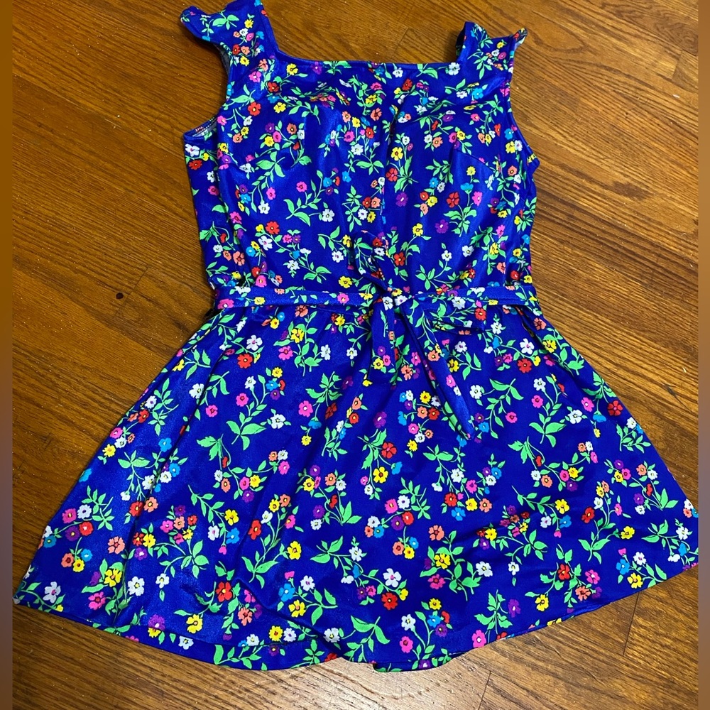 Vintage Gabar one piece swimsuit with belt tie. Size 14 (fits like a 6-8)